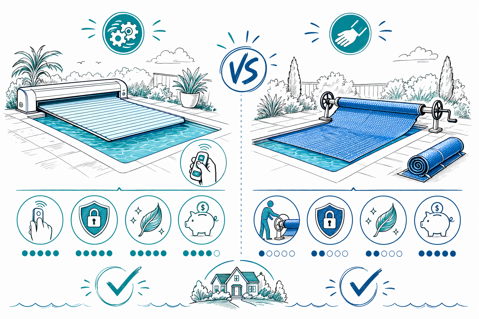 Automatic vs Manual Pool Covers