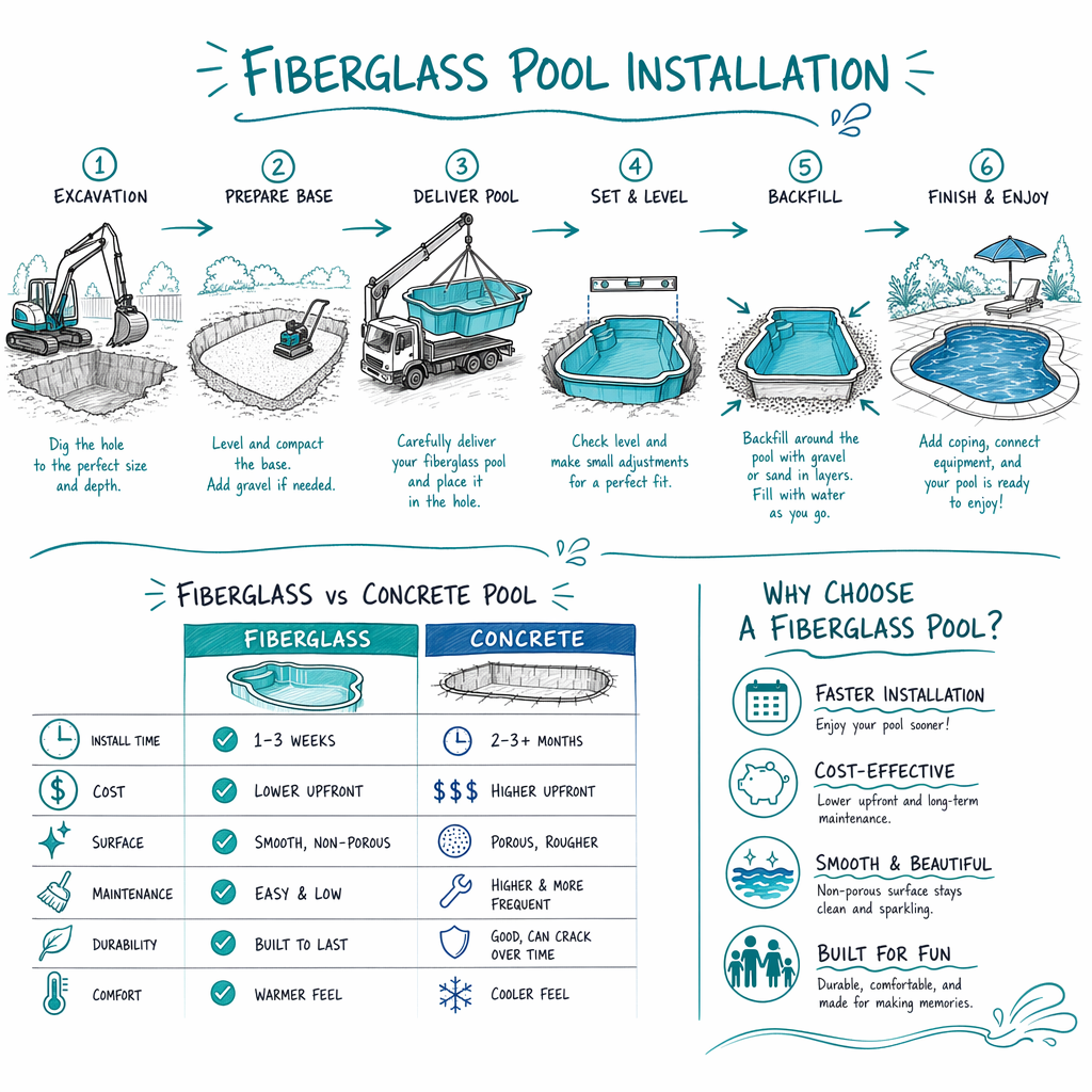 How fiberglass pool installation usually works