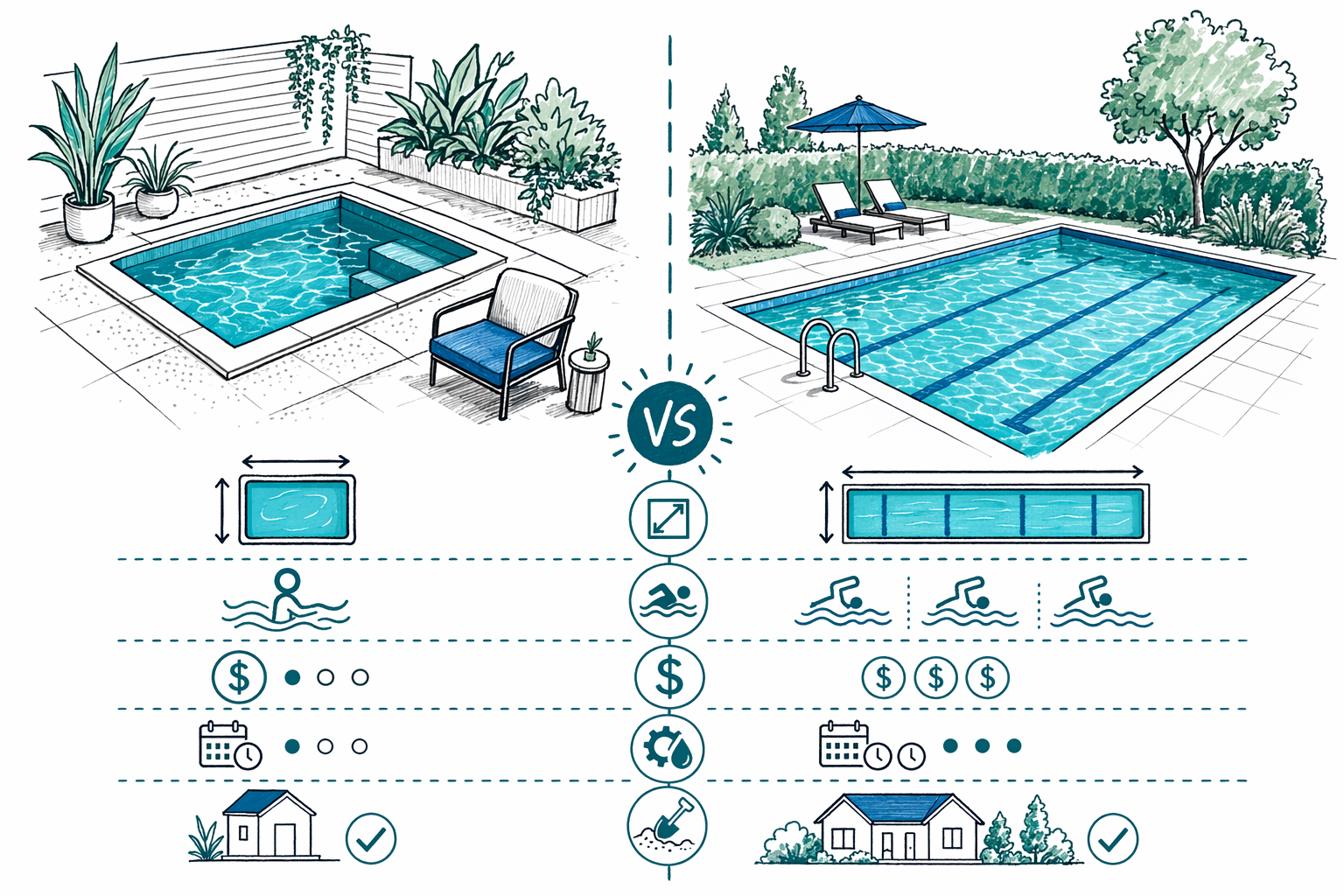 Plunge Pool vs Full-Size Pool