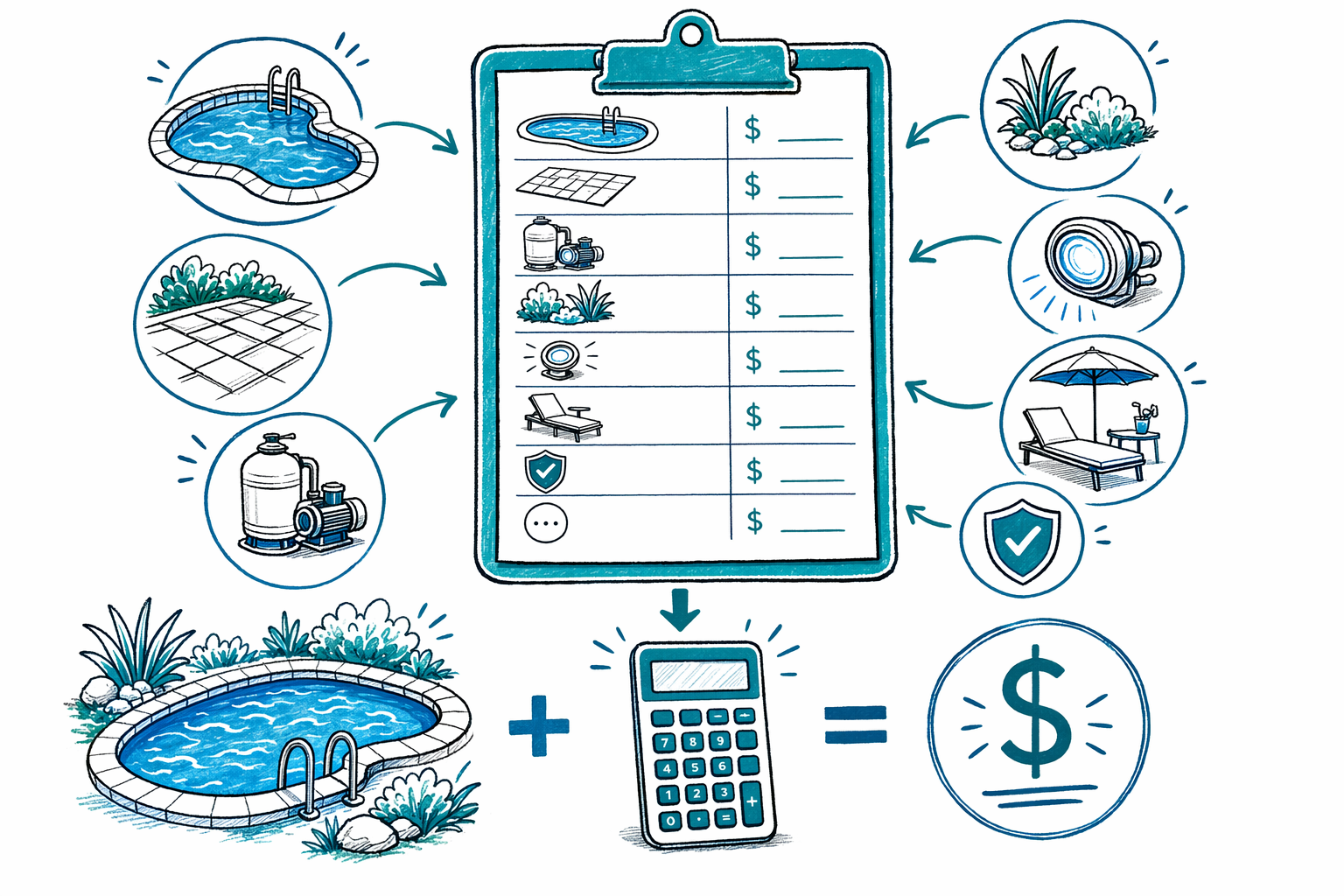 Pool budget worksheet