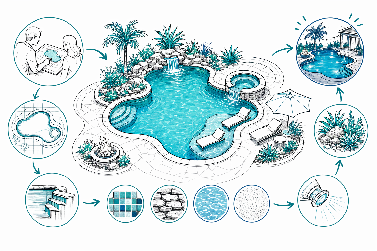 Custom pool design