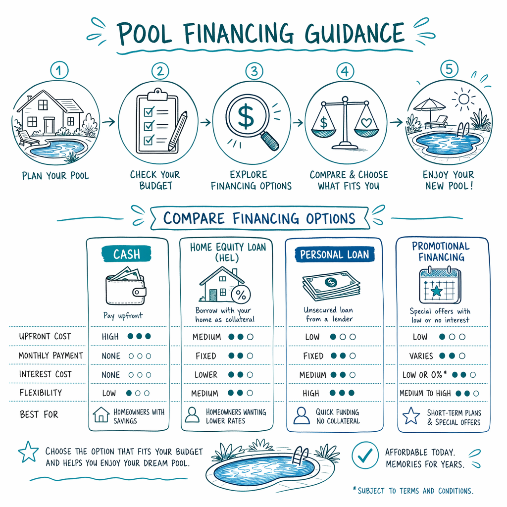 Common ways homeowners pay for a pool