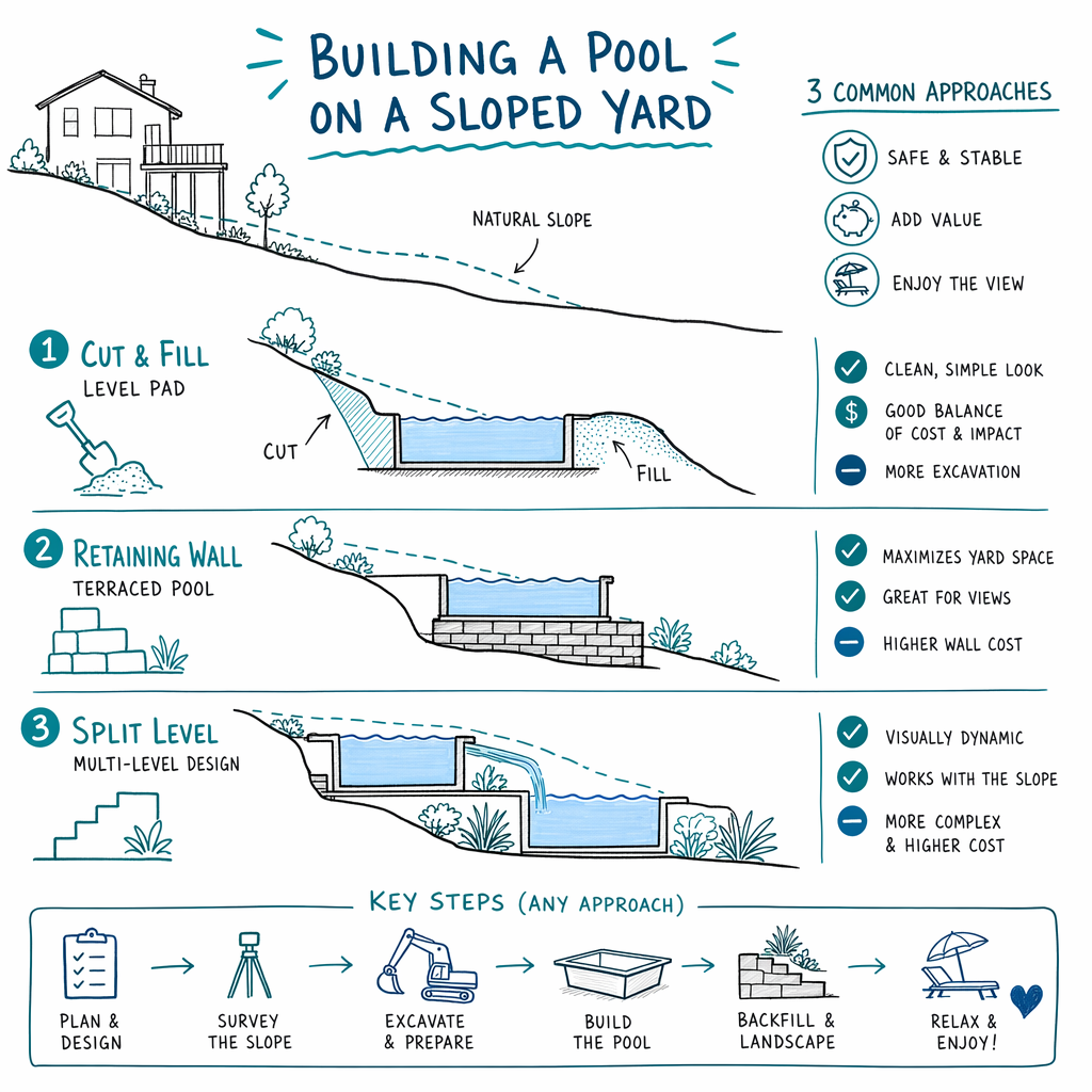 What makes a sloped yard more expensive