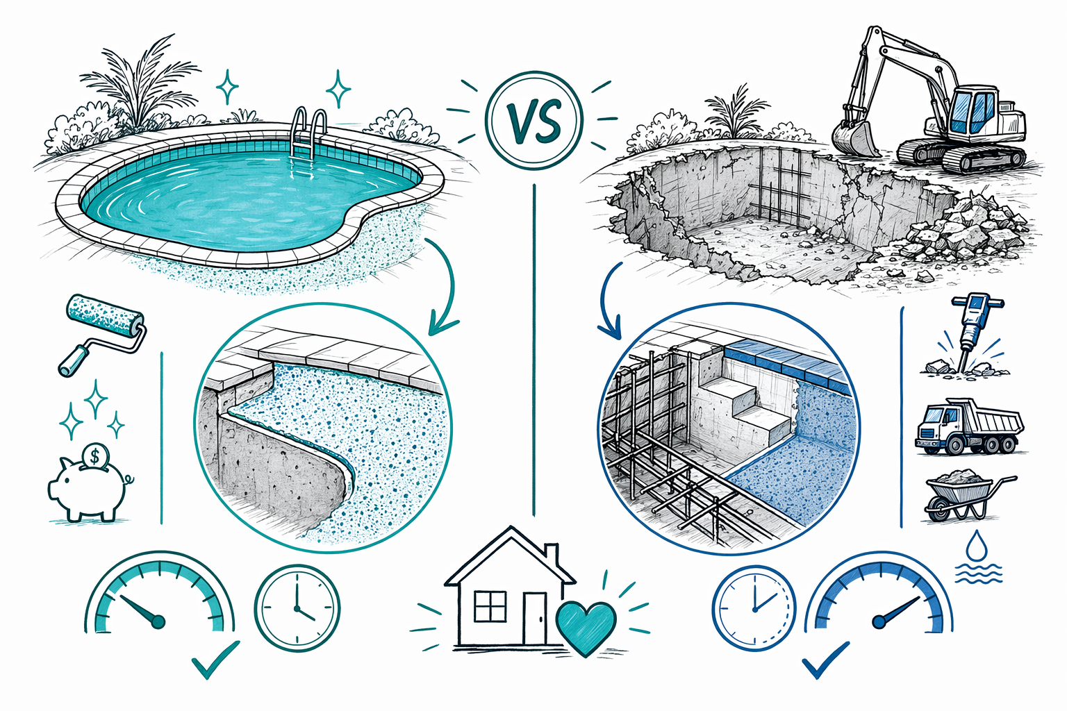 Pool Resurfacing vs Full Replacement