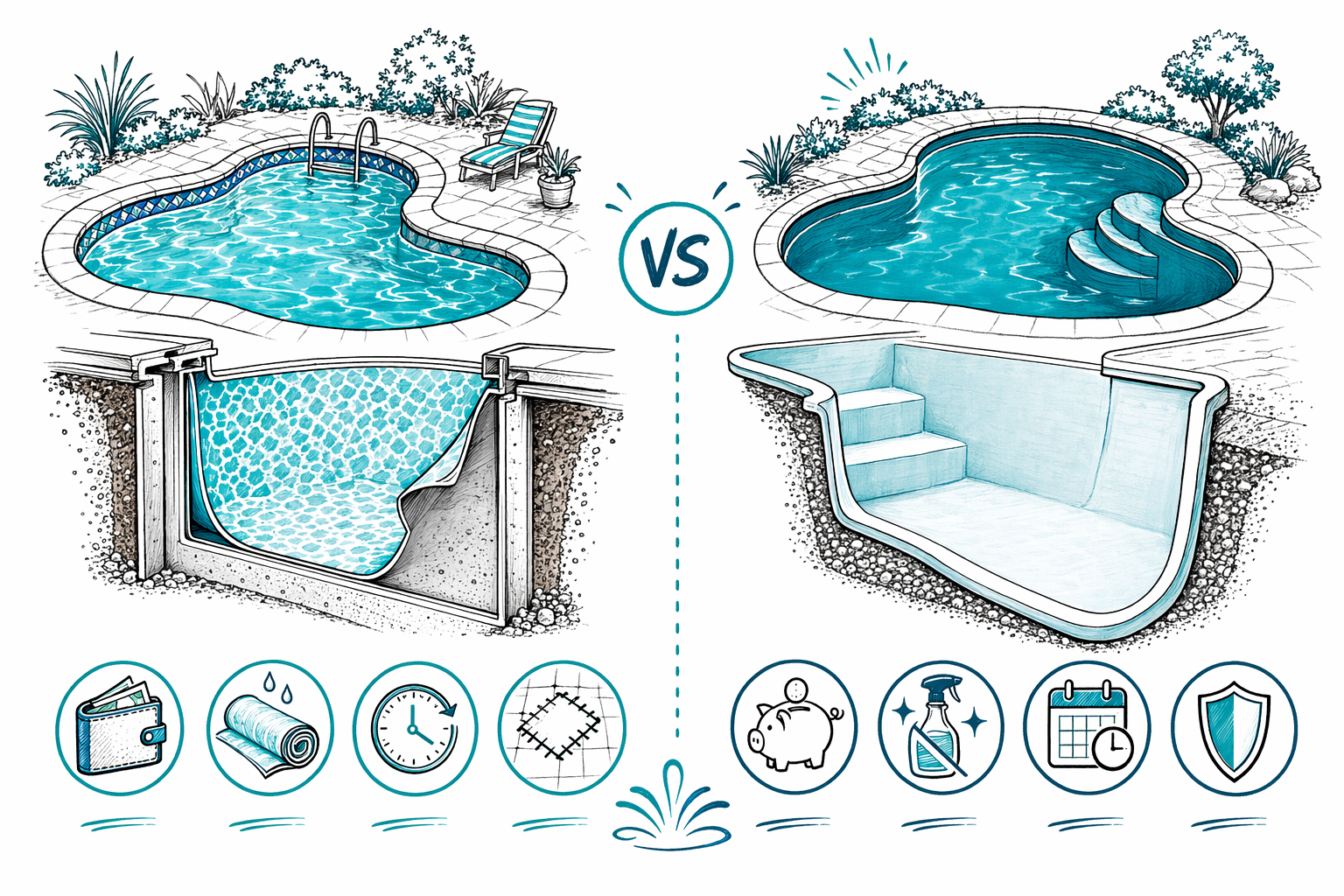 Vinyl-Liner vs Fiberglass Pool